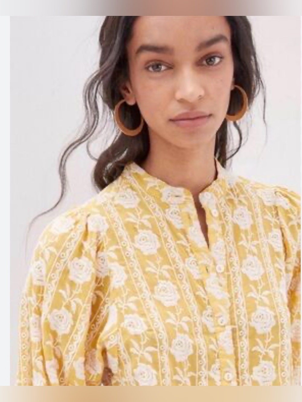 Anthropologie Pilcro and the Letterpress Bella Femme Floral Peasant Top